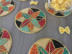 Home Decor Luxury Handmade Beaded Custom <b>Placemats</b> for <b>Dining</b> <b>Table</b> Wholesale - Product Image 5