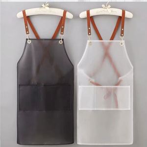 Tablier sans manches imperméable et anti-huile en TPU pour abattoirs, salons de coiffure, usines agroalimentaires aquatiques, cuisines domestiques - Product Image 1