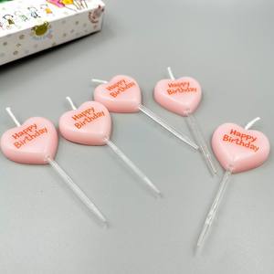 2023 popolare a forma di <span class=keywords><strong>cuore</strong></span> con la parola d'amore <span class=keywords><strong>candela</strong></span> di buon compleanno nelle feste - Product Image 4