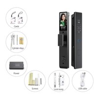 Cerradura Digital WiFi TUYA con Reconocimiento Facial 3D, Huella Dactilar, Contraseña y Desbloqueo por Código para Puertas de Madera - Personalizable