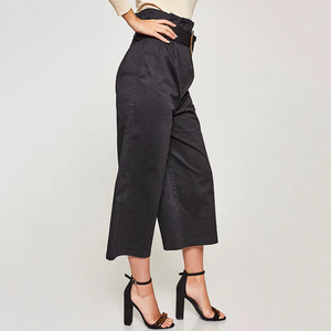 Nuevo dise&amp;ntilde;o <span class=keywords><strong>de</strong></span> alta correa <span class=keywords><strong>de</strong></span> papel tipo <span class=keywords><strong>de</strong></span> bolsa y cintur&amp;oacute;n Pantalon <span class=keywords><strong>Culotte</strong></span> Pantalones <span class=keywords><strong>de</strong></span> mujer - Product Image 5