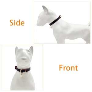 Suministros personalizados para mascotas accesorios gato rojo Pu Premium perro cuello occidental Semi Real cuero de vaca perro <span class=keywords><strong>Collar</strong></span> para perro pequeño mediano grande - Product Image 6