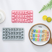 Moule à gâteau en silicone de qualité alimentaire Candyer, motif lapin mignon, carré, à ondulations, pour anniversaire, outils et fournitures de pâtisserie, vente directe usine