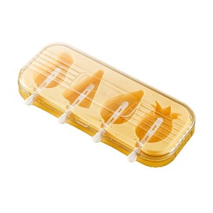 <b>Ice</b> <b>Cream</b> Molds Plastic 4 Cavities Removable Lid Household Popsicle <b>Maker</b> For Kids And Family Use - Product Image 5