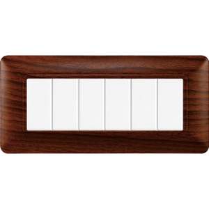 Plaque d'interrupteur mural Gloca à 6 boutons en plastique, 2 pièces, design durable pour usage domestique - Product Image 4