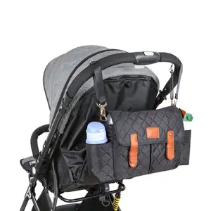 Lightweight Oxford Mommy Diaper Bag Mommy Baby Nappy Organizer Baby Stroller Hanging Diaper Storage Bag Hanging Nappy Bag