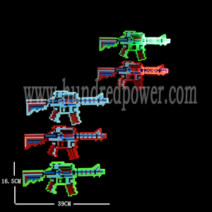 Pistola de juguete de píxeles con luz LED de cien Potencias para jugadores y niños - Product Image 3