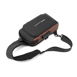 Bolso Bandolera Cruzado con Candado de Contraseña, Diseño Bohemio con Patrón de Letras, Impermeable, Antirrobo, Duradero, Último Modelo 2024 - Product Image 5