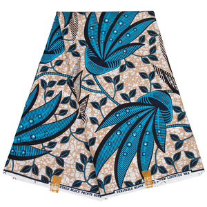 Giá Rẻ Sáp Vải Phi Sáp In 6 Bãi Hai Mặt Polyester In Hình Học Chống Tĩnh Satin Vải Cho May Mặc Dệt - Product Image 6