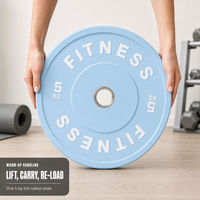 Gummi-Gewichtsscheiben Hantelscheiben-Set 5 kg 10 kg 15 kg 20 kg 25 kg Hellblau Vollgummi-Ausführung für Heimfitness