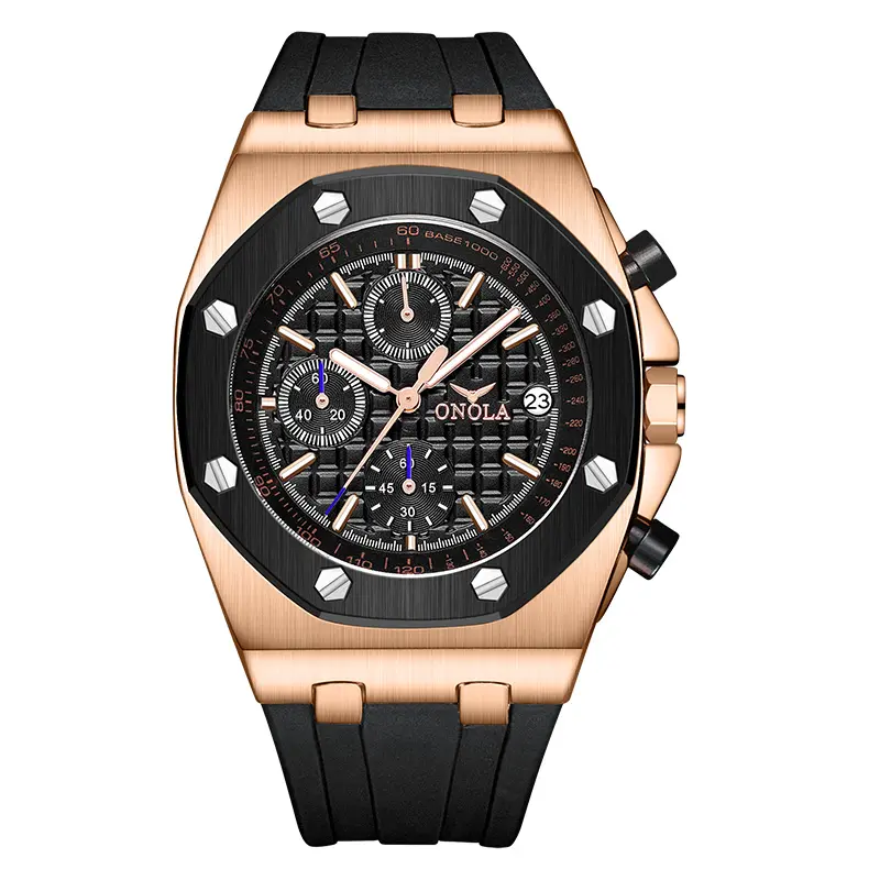 ONOLA 6806 Brand Custom Logo Watch Fashion Mens Silicone Watch Casual Sport Jam tangan