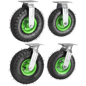 8 "10''12''aufblasbare pneumatische Lenk rolle Schwenk rad Hochleistungs-Rollen gummi Silent Flat Platform Cart Kinderspiel zeug autos Räder - Product Image 3