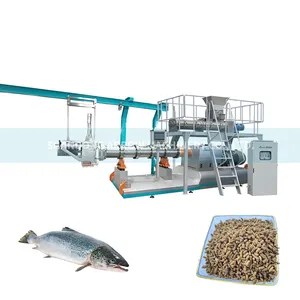 Linha de processamento flutuante da extrusora de ração para peixes de 1 mm a 9 mm 5 toneladas por hora