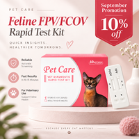 Katzen-FPV/FCoV-Kombi-Schnelltestkassette: Diagnostisches Veterinärgerät für Feline Panleukopenie und Coronavirus-Antigene