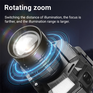 Aeternam, <span class=keywords><strong>sensor</strong></span> de movimiento láser blanco, Banco de energía de inducción, tipo C, recargable, giratorio, con zoom, linterna <span class=keywords><strong>LED</strong></span>, faro de trabajo - Product Image 2