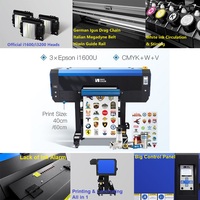 Soporte Técnico Disponible, Plotter DTF de 40/60 cm con Cabezal Único/Doble/Triple I1600/i3200, Barniz en Caliente, UV, Rollo a Rollo, para Vinilo Adhesivo