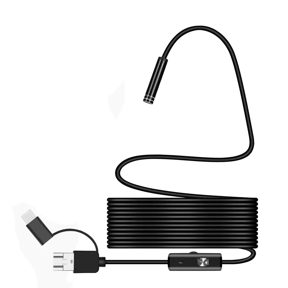 La Cámara del endoscopio 7MM 3in1 USB Mini videocámaras IP67 impermeable 6 LED cámara de inspección boroscopio para Windows Macbook PC Android