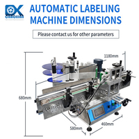 Machine professionnelle d'autocollant d'étiqueteuse de bouteille ronde métallique en vinyle robuste pour les petites entreprises