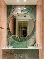 Patagonia Vert Quartzite Dalles 20mm Poli Livre Match Rétro-Éclairé Fuchsite Cristal Granit Sttone Mur Plancher Vanité Comptoir