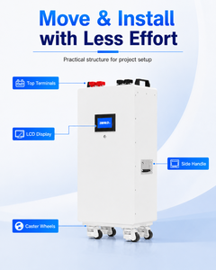 Vertical Stackable <b>Battery</b> 51.2V 280Ah 15kWh Hybrid Grid Solar Storage <b>Battery</b> with CAN Communication for Home Use Grade - Product Image 2