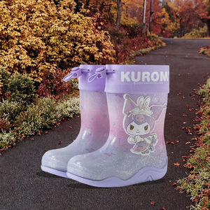 Bottes en PVC transparentes scintillantes effet cristal, légères et imperméables, au design mignon de dessin animé, idéales pour l'été et l'hiver - Product Image 2