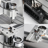 Mesin Ukiran Kayu Mini CNC Mach3 Control 3040 3 Axis 300W Single Spindle untuk Kerajinan DIY, Grafir Kayu, PCB, dan Periklanan
