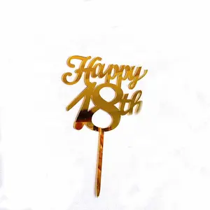 Happy 18th 21st Happy birthday cake topper acrylic cake topper for birthday cake decoration