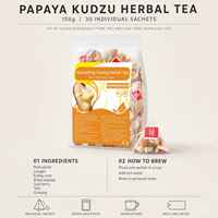 Frauengesundheitstee Papaya Kudzu-Wurzel Kräutertee-Mischung 150g 30 Beutel Standbeutel Ungesüßt Dreiecksbeutel Großhandel OEM ODM