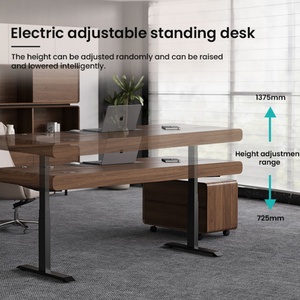 Factory Wholesale High Quality Modern Office Desk Electric Standing Desk Customized Executive Height Adjustable Desk - Product Image 2
