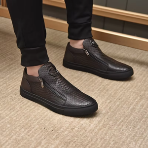 Sneakers de luxe 2026, design de créateur, fabriquées à la main, mocassins décontractés en cuir Gommino avec doublure en cuir véritable, respirantes, antidérapantes, à lacets - Product Image 4