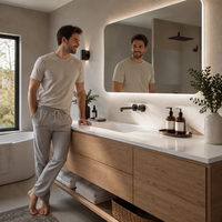 Meuble-lavabo flottant moderne AMAZBUILD pour projets d'appartements