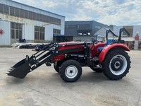 Tracteur agricole diesel multifonctionnel haute performance 50 CV 4x4 avec benne de chargement