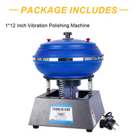 12 Zoll Vibrationspoliermaschine für Metall, Schmuck, Jade und Steinoberflächen - Vibrationspoliergerät für Schmuckveredelung
