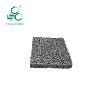 Plaque filtrante en mousse céramique de carbure de silicium noir haute résistance, filtration poreuse industrielle, pièces céramiques de qualité supérieure, porosité 80-90%