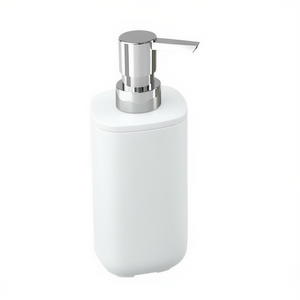 Dispensador de jabón líquido blanco de 7 cm x 17,5 cm con bomba para uso en el baño - Product Image 3