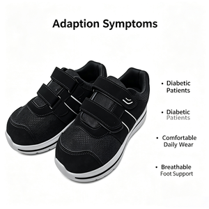 <span class=keywords><strong>Scarpe</strong></span> Diabetiche Traspiranti e Leggere, Facili da Indossare e Togliere, Suola in EVA Antiscivolo, Comode <span class=keywords><strong>Scarpe</strong></span> Piatte per la Cura del Piede Diabetico - Product Image 3