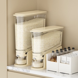 Dispensador de cocina por gravedad para arroz <span class=keywords><strong>y</strong></span> harina, contenedor de almacenamiento para cereales, dispensador de arroz para espacios reducidos - Product Image 1