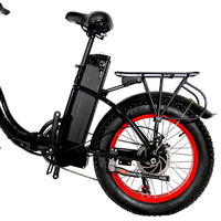 Vélo électrique pliable de haute qualité pour adultes, haute vitesse, pneus larges de 20 pouces, batterie au lithium, moteur sans balais, vélo électrique pour la montagne