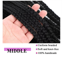 Crochet Box Braids Goddess Box Braids Cheveux synthétiques à tresser pré-bouclés pour femmes noires