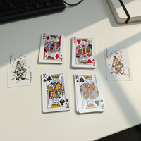 Cartes à jouer en PVC personnalisées avec logo doré en relief, promotion usine Chine, fabricants de cartes de poker sur mesure