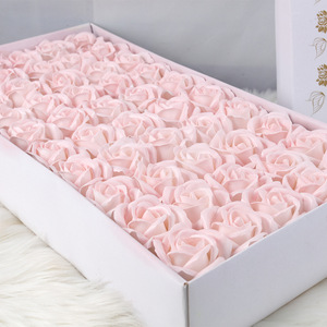 Factory Wholesale 7cm Foam Soap Roses Handmade 50PCS/<b>Box</b> Artificial Flowers Cheap Home Wedding Decorative Roses - Product Image 3