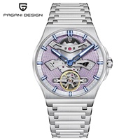 Montre mécanique PAGANI DESIGN PD-YS028, montre de marque haut de gamme pour homme, acier inoxydable, étanche, automatique, montre tourbillon pour homme