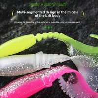 Leurres de pêche souples bioniques multi-segments réalistes avec queues torsadées, appâts artificiels, pack en gros, imitations de poissons, vente en gros