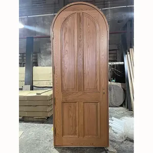 Puerta de Madera Arqueada a Precio de Fábrica, Moderna, Impermeable, Resistente al Viento, de Madera y Plástico Compuesto, Acabado Interior para Dormitorio, Baño, Sala de Estar - Product Image 1