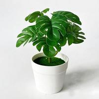 Plante artificielle verte à 9 feuilles en pot pour décoration de toile de fond de mariage, aménagement paysager, jardin, cour, hôtel, fleurs décoratives