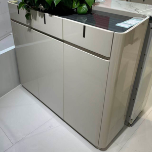 Meuble de salon moderne gris clair brillant avec rangement pour l'organisation de la maison, armoire à chaussures moderne gris clair avec porte - Product Image 6