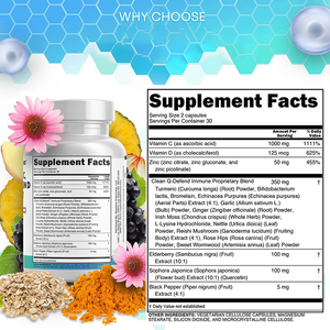 Suplemen pendukung imun <span class=keywords><strong>Quercetin</strong></span> seng Vitamin C Vitamin D bromelderain suplemen kesehatan - Product Image 4