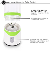 500Ml + 350Ml Draagbare Blender Machine Draagbare Usb Opladen Mixer Juicer Squeezer Oplaadbare 500Ml Blender