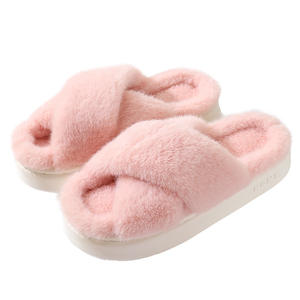 Chaussons d'été pour femmes les plus vendus, en coton peluche, à bout ouvert, avec semelle extérieure en EVA, pour l'extérieur - Product Image 5