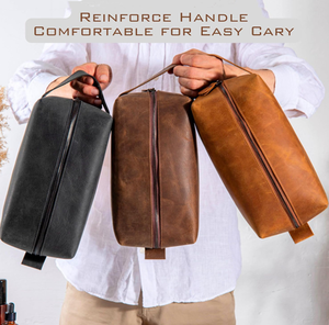 Großhandel benutzer definierte Logo personal isierte Männer PU Leder Kultur beutel Groom smen Geschenke Jubiläums geschenk für ihn Abschluss geschenk - Product Image 5